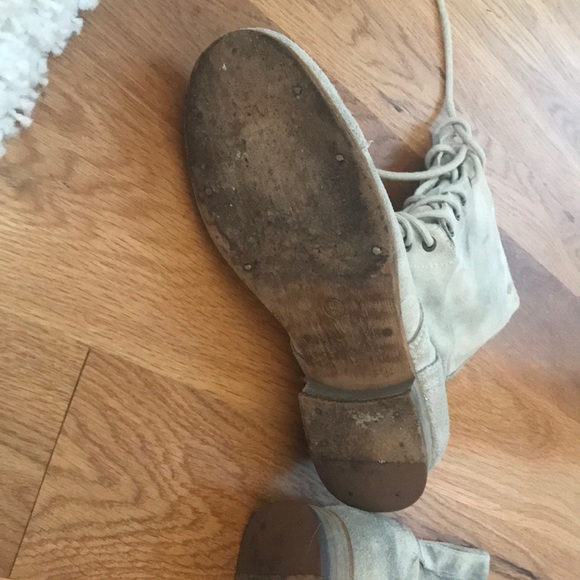 RARE FIND cream All Saints combat boots - Picture 7 of 10